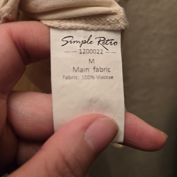 Embroidered Boho Blouse | Ruffle Collar Floral Viscose Top | Cottagecore - Picture 12 of 12